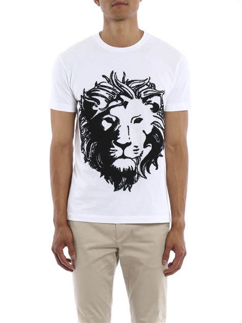 versus versace white diamanté lion t-shirt|Versace Versus Lion head T.